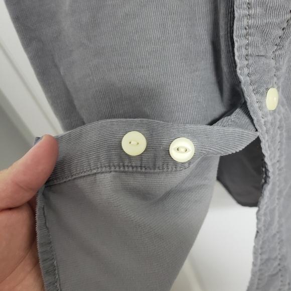 LEE DUNGAREES Grey Corduroy Button Up Shirt - Picture 8 of 8